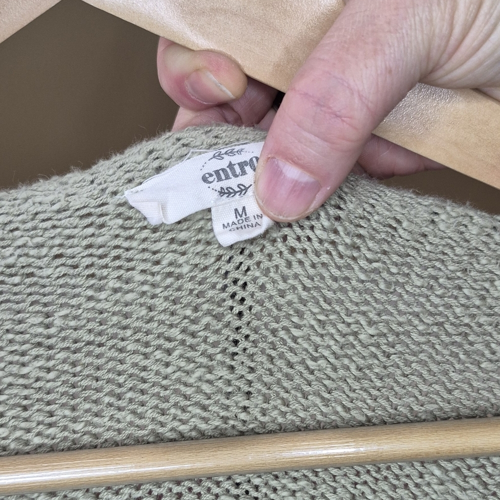Entro Olive Off-the-Shoulder Sweater - Picture 3 of 6